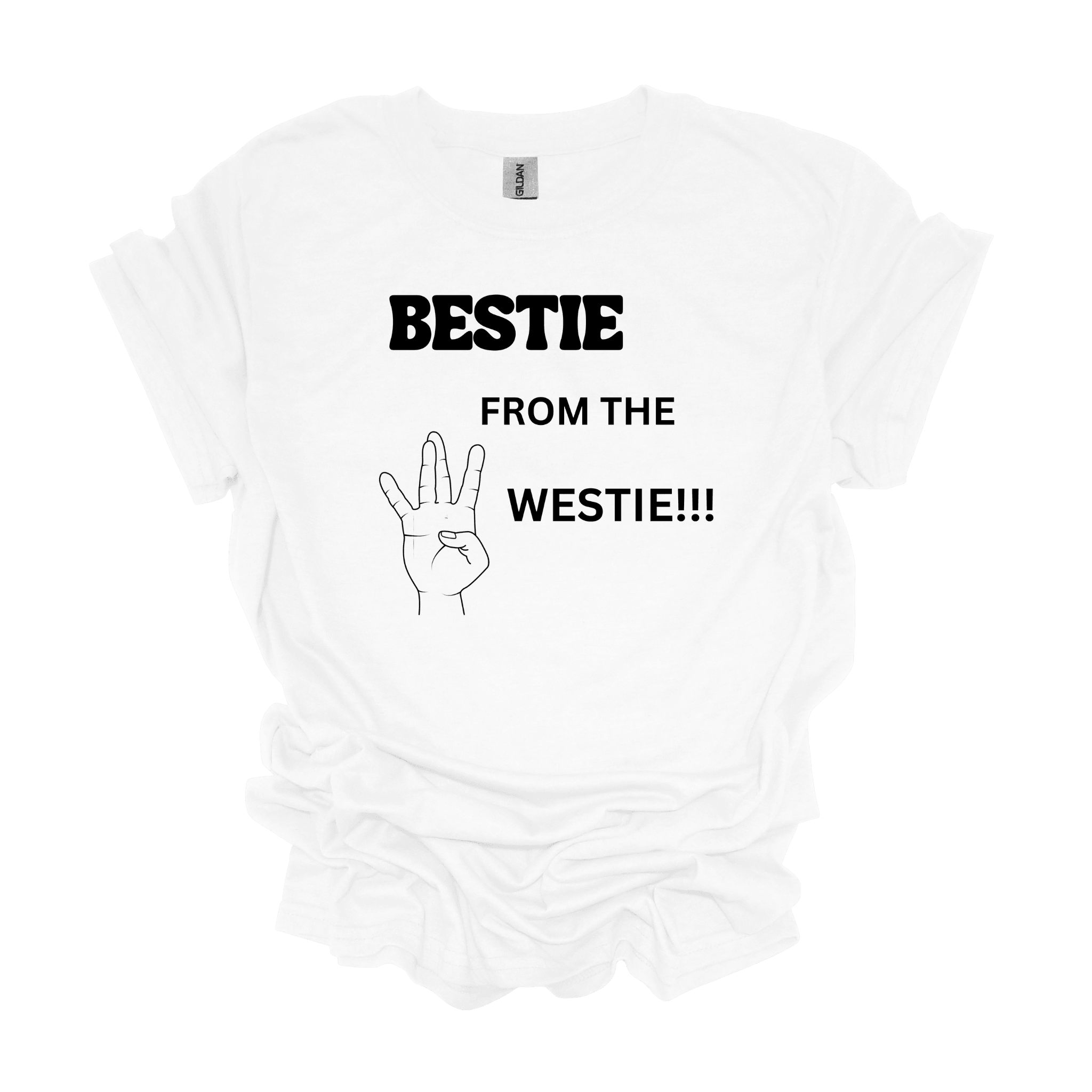 Bestie From the Westie Unisex Short Sleeve T-Shirt - Legacy 4 Xavier