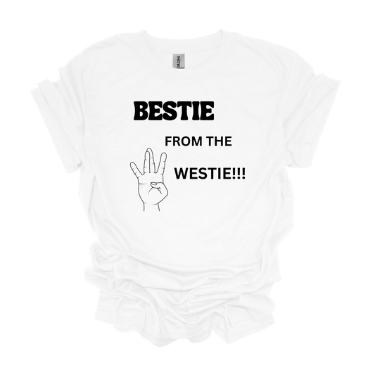 Bestie From the Westie Unisex Short Sleeve Graphic T-Shirt