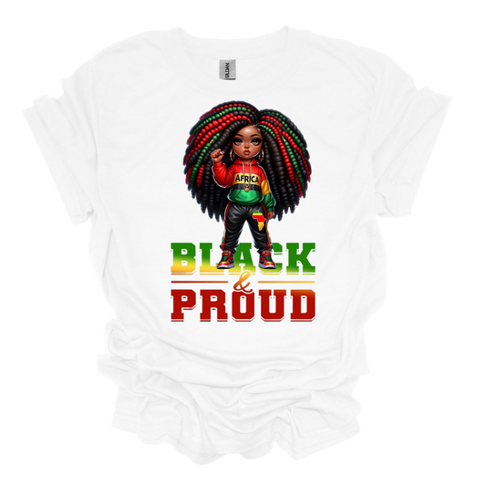 Black & Proud Short Sleeve Graphic T-Shirt