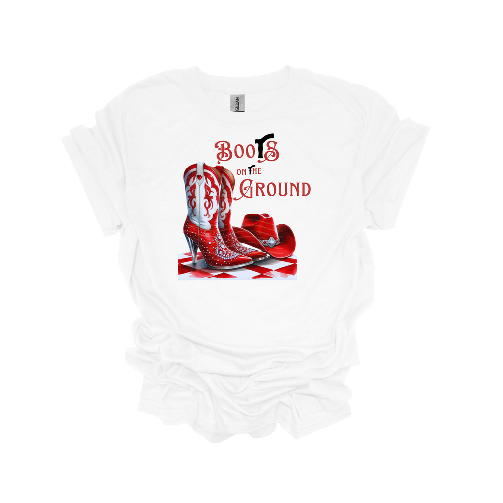 Boots on the Ground Red Short Sleeve T-Shirt - Legacy 4 Xavier
