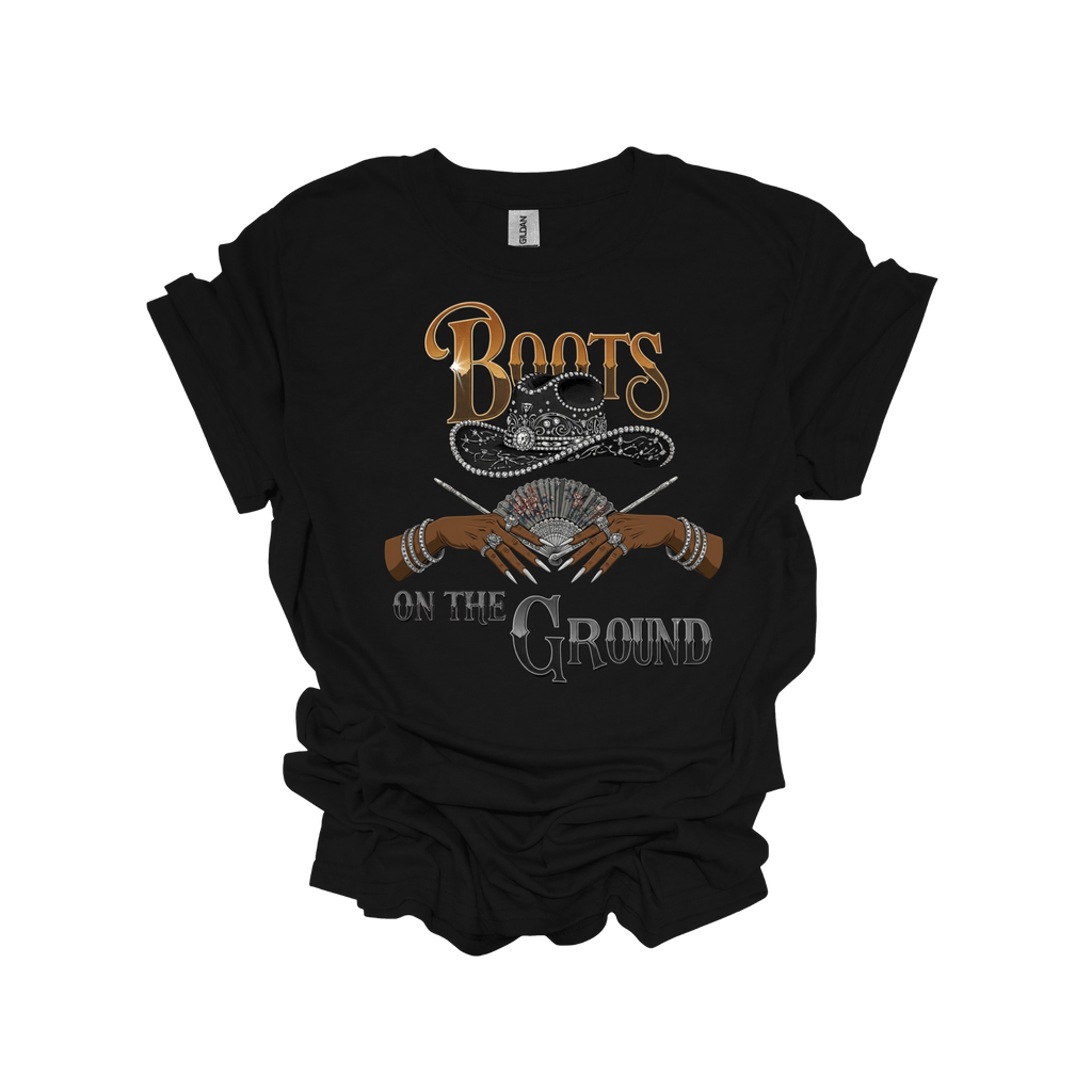 Boots on the Ground Black Cowboy Hat Short Sleeve T-Shirt - Legacy 4 Xavier