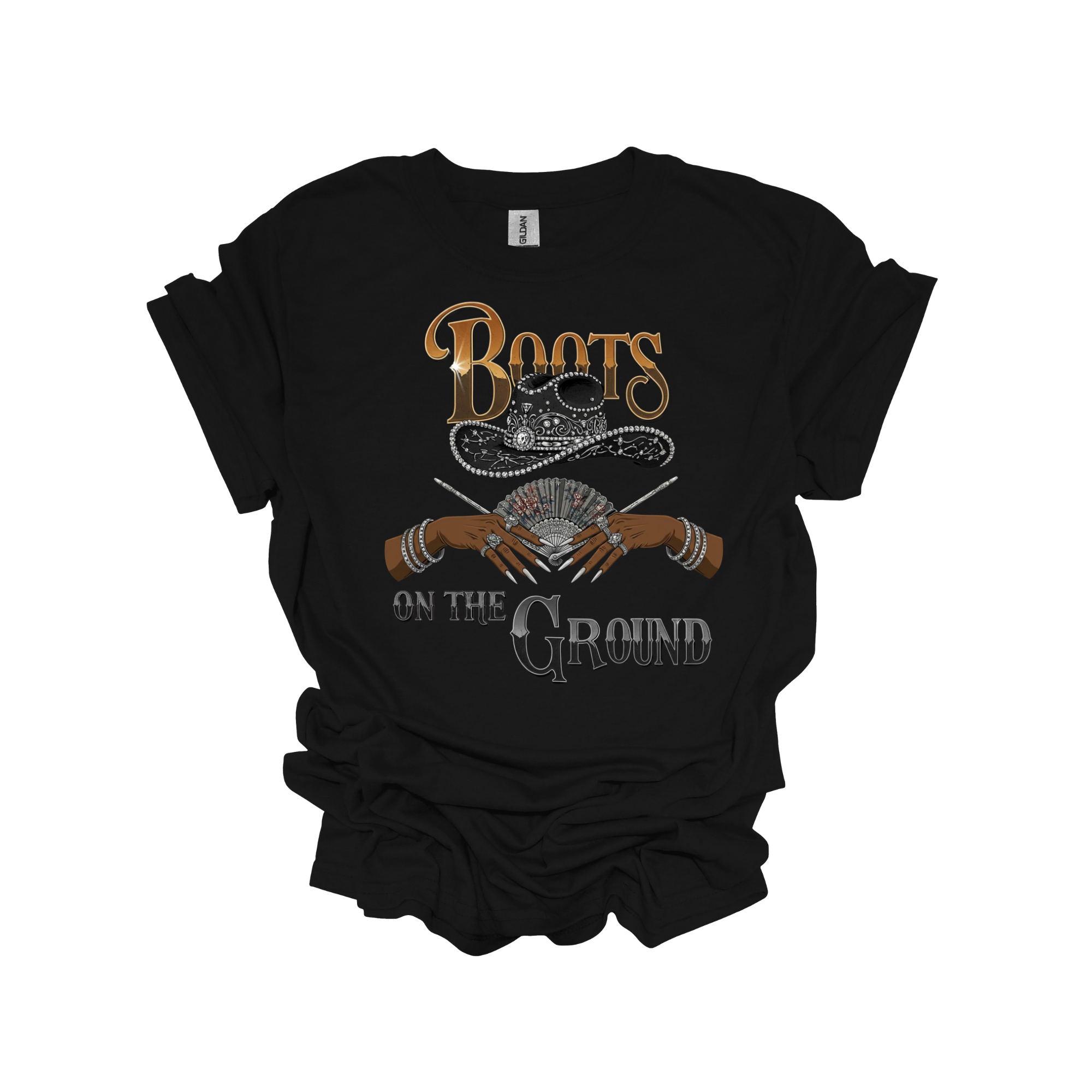 Boots on the Ground Black Cowboy Hat Short Sleeve T-Shirt - Legacy 4 Xavier