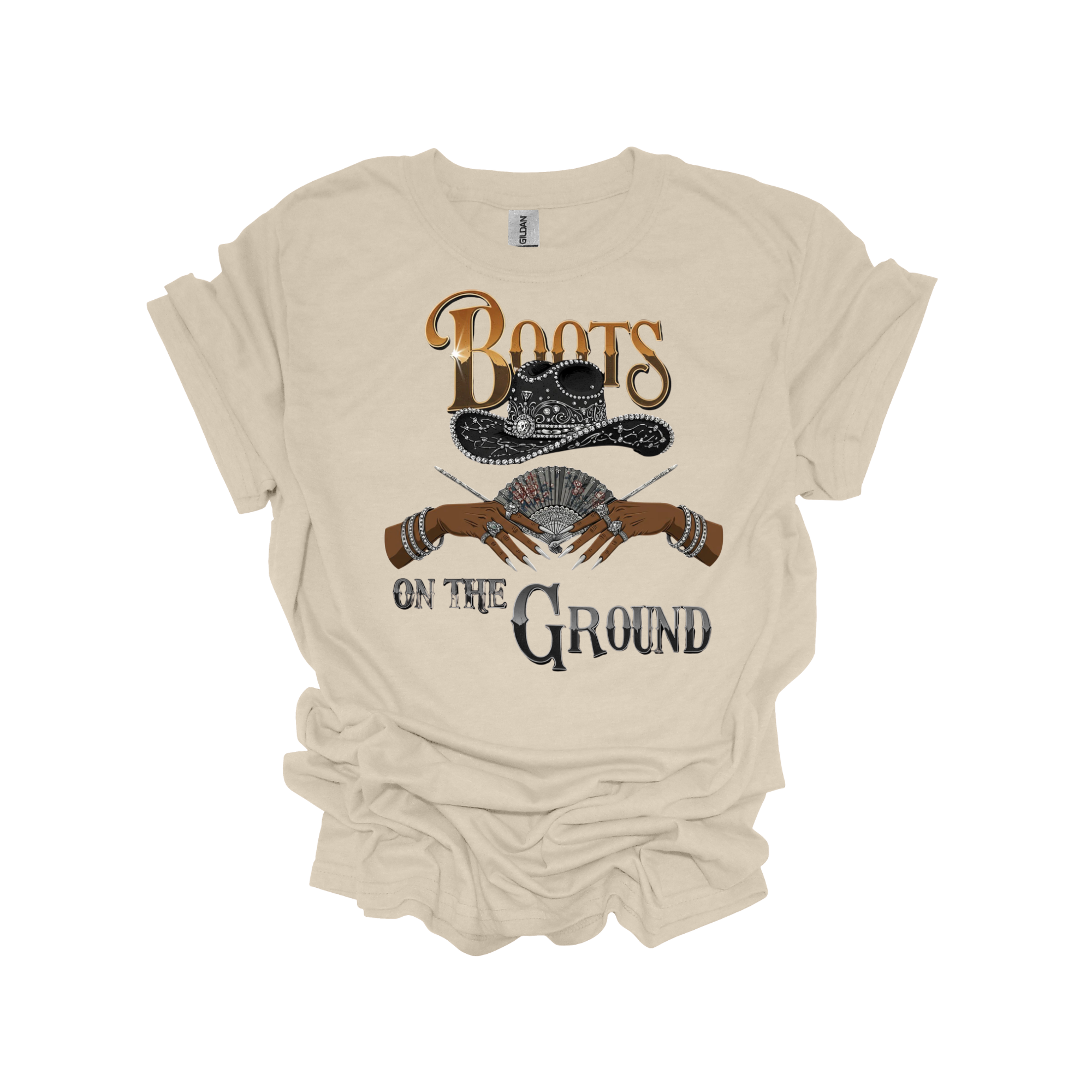 Boots on the Ground Black Cowboy Hat Short Sleeve T-Shirt - Legacy 4 Xavier