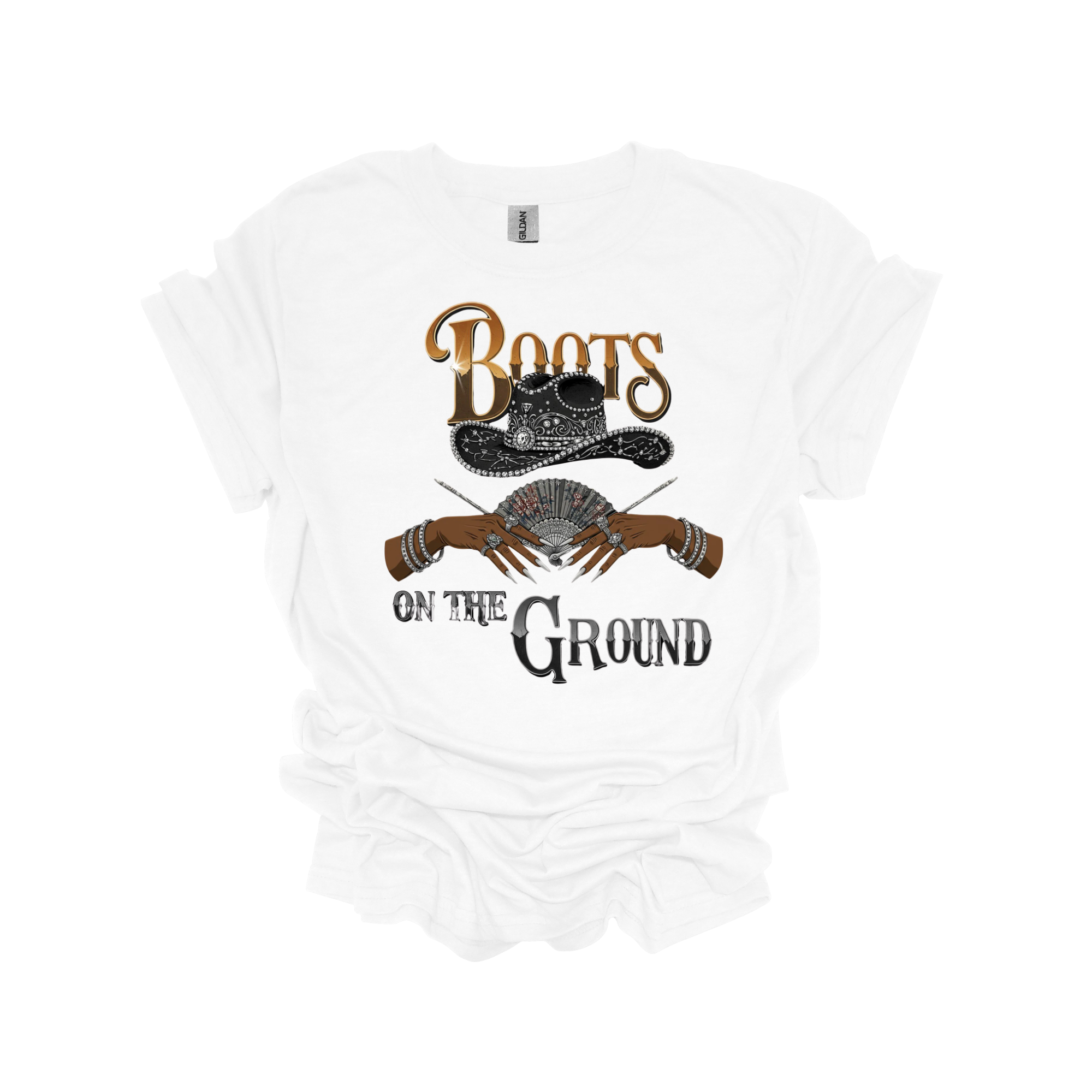 Boots on the Ground Black Cowboy Hat Short Sleeve T-Shirt - Legacy 4 Xavier