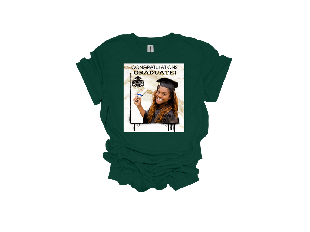 Congratulations Graduate with Background Short Sleeve T-Shirt - Legacy 4 Xavier