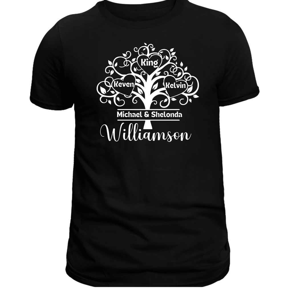 Bless My Blood Line Heart Tree Short Sleeve Graphic T-Shirt (3 Offspring) - Legacy 4 Xavier