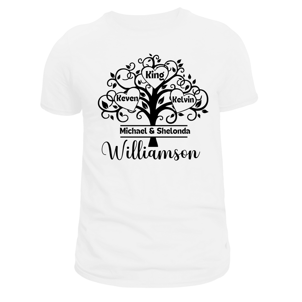 Bless My Blood Line Heart Tree Short Sleeve Graphic T-Shirt (3 Offspring) - Legacy 4 Xavier