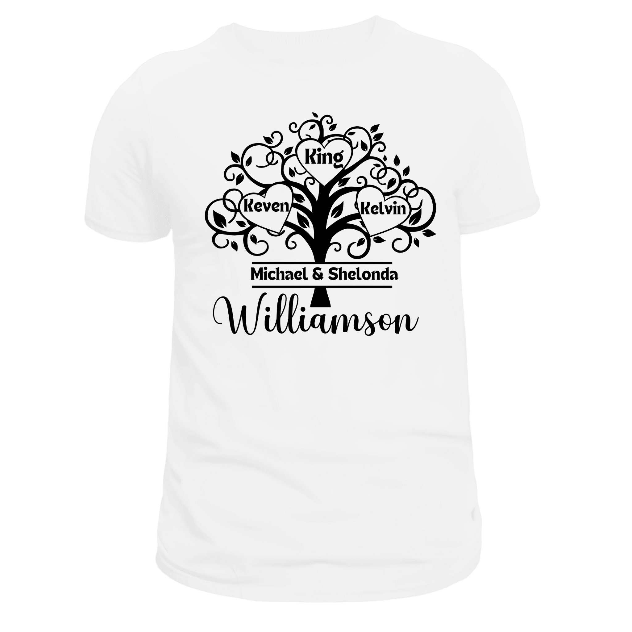 Bless My Blood Line Heart Tree Short Sleeve Graphic T-Shirt (3 Offspring) - Legacy 4 Xavier