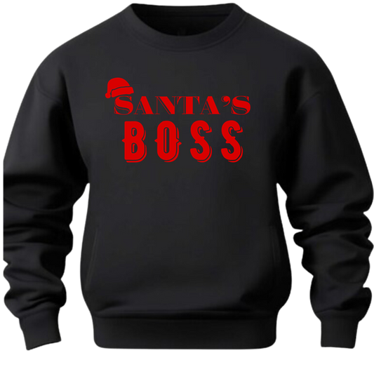 Santa's Boss Unisex Crewneck Sweatshirt