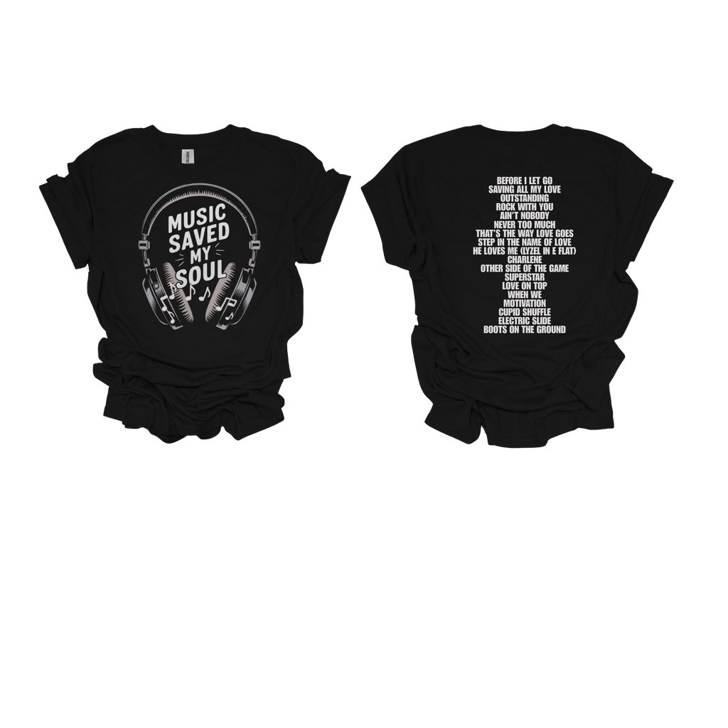 Music Saved My Soul Short Sleeve T-Shirt - Legacy 4 Xavier