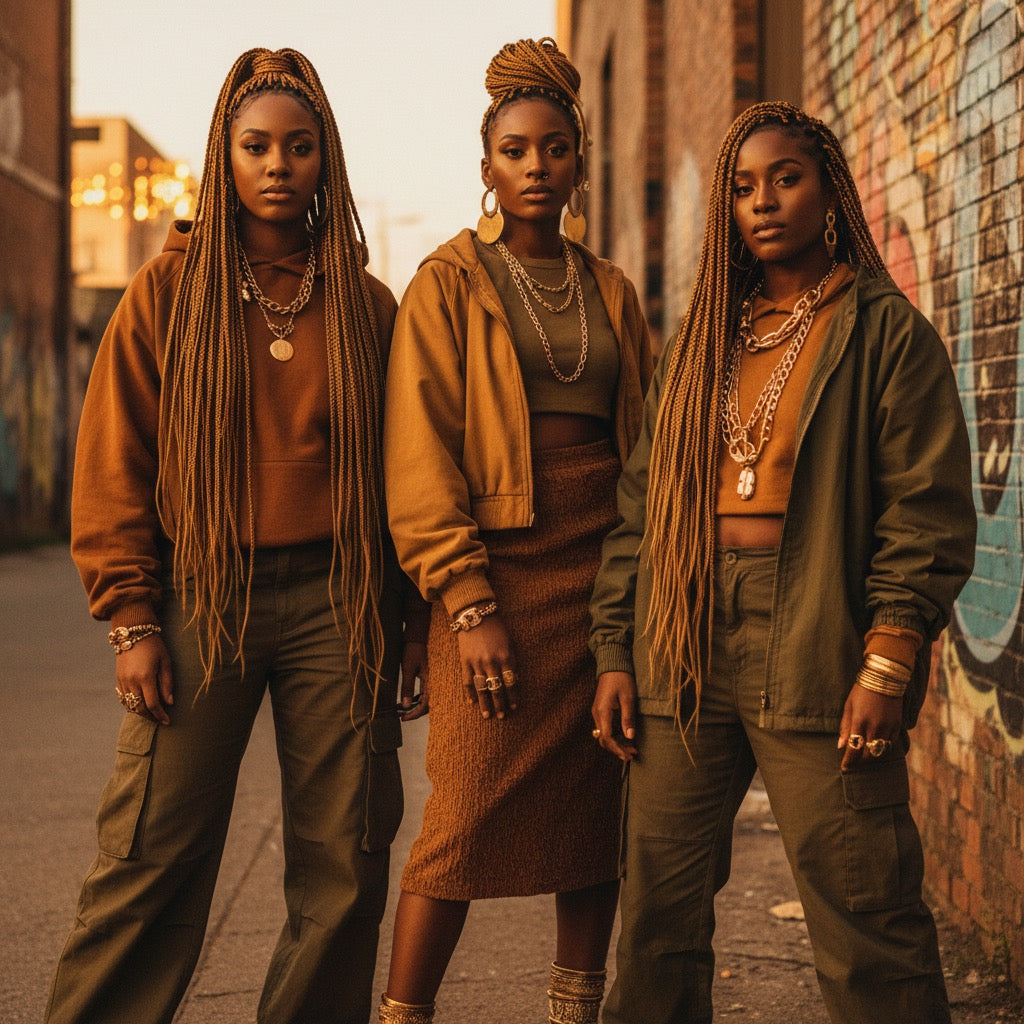 Black woman wearing apparel inspired by protecting your peace and personal growth