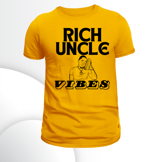 Rich Uncle Vibes Short Sleeve Graphic T-Shirt