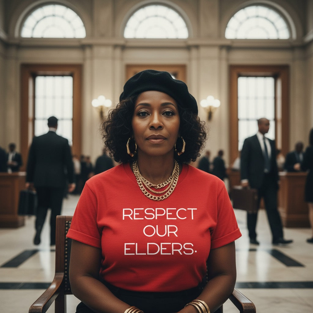 Red unisex shirt inspired by ancestral wisdom and family respect traditions