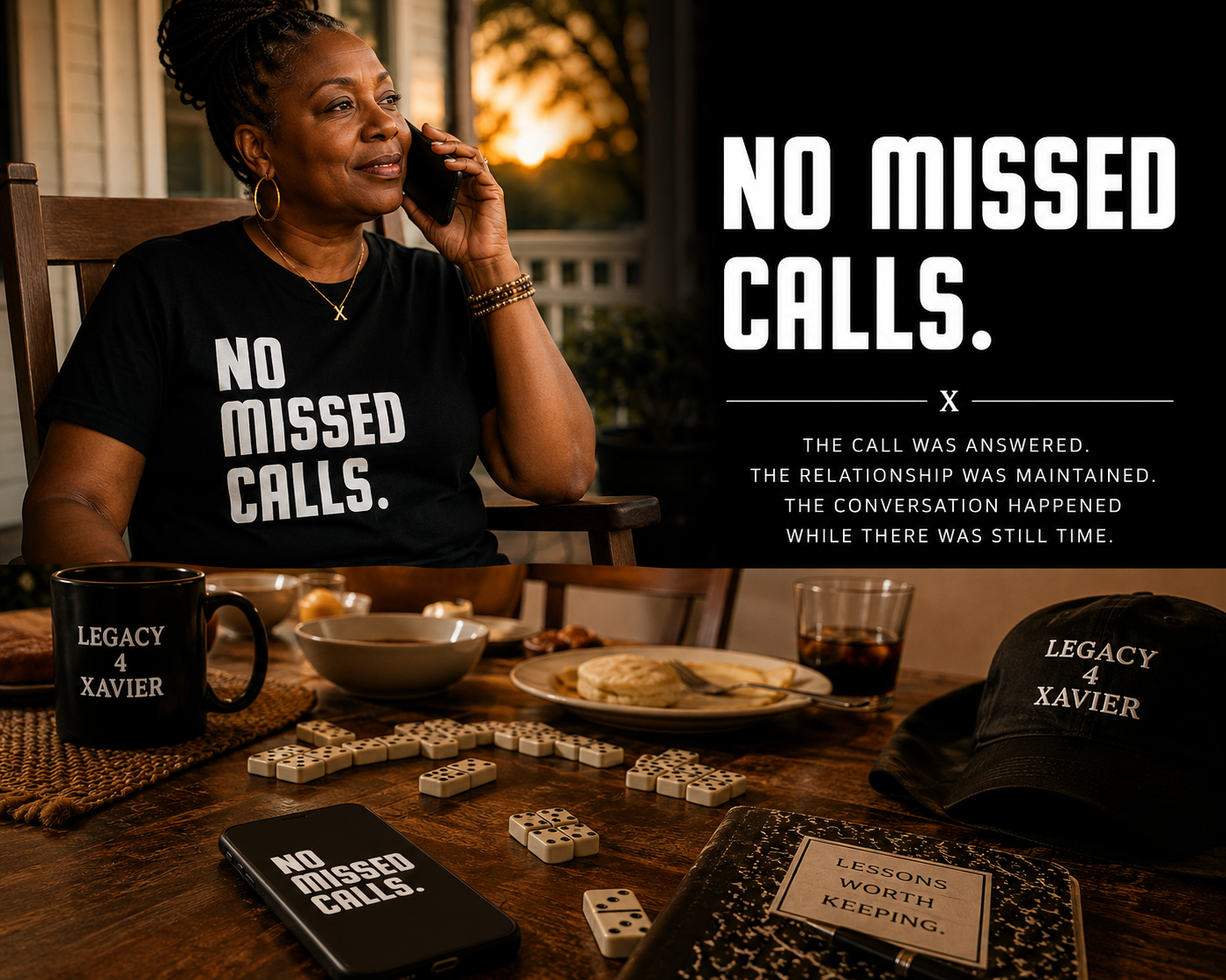 Black lifestyle image representing family connection, meaningful conversations, and the importance of showing up for the people we love
