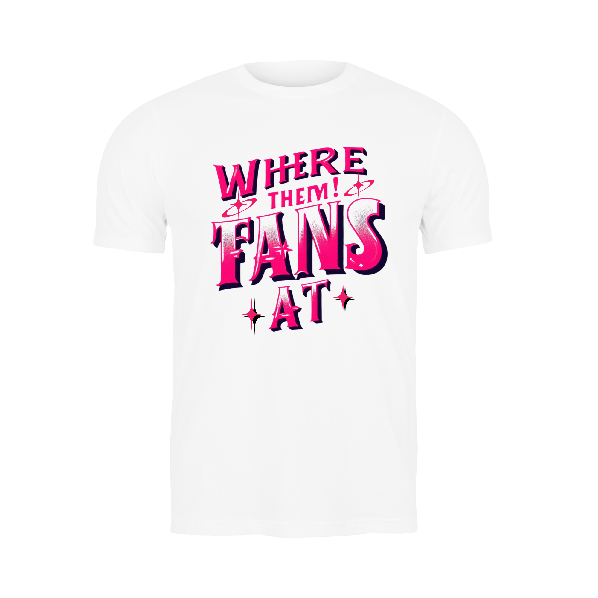 Where Them Fans At in Pink Short Sleeve T-Shirt - Legacy 4 Xavier