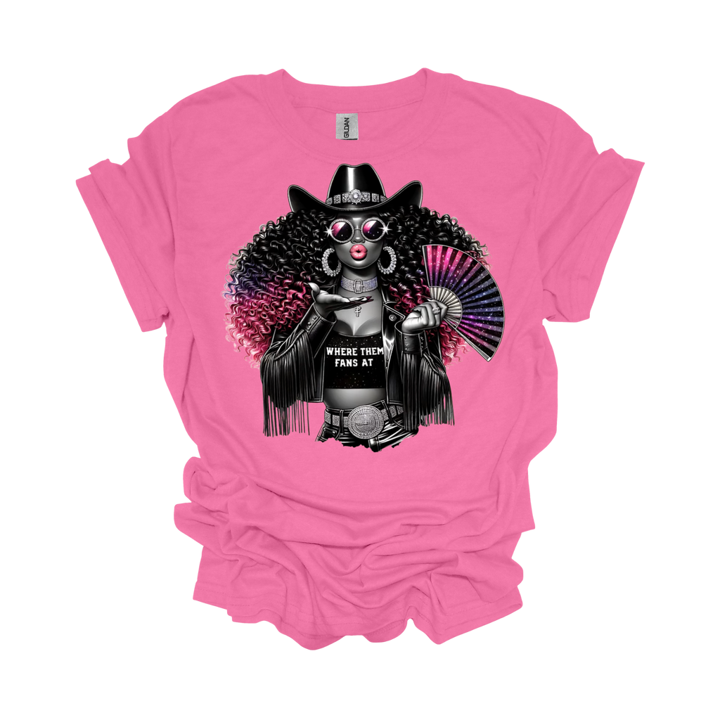 Where Them Fans At Cowgirl Short Sleeve T-Shirt - Legacy 4 Xavier