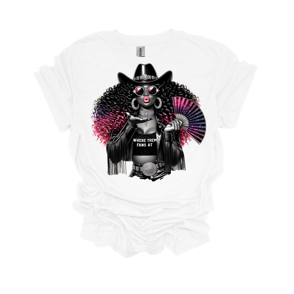 Where Them Fans At Cowgirl Short Sleeve T-Shirt - Legacy 4 Xavier