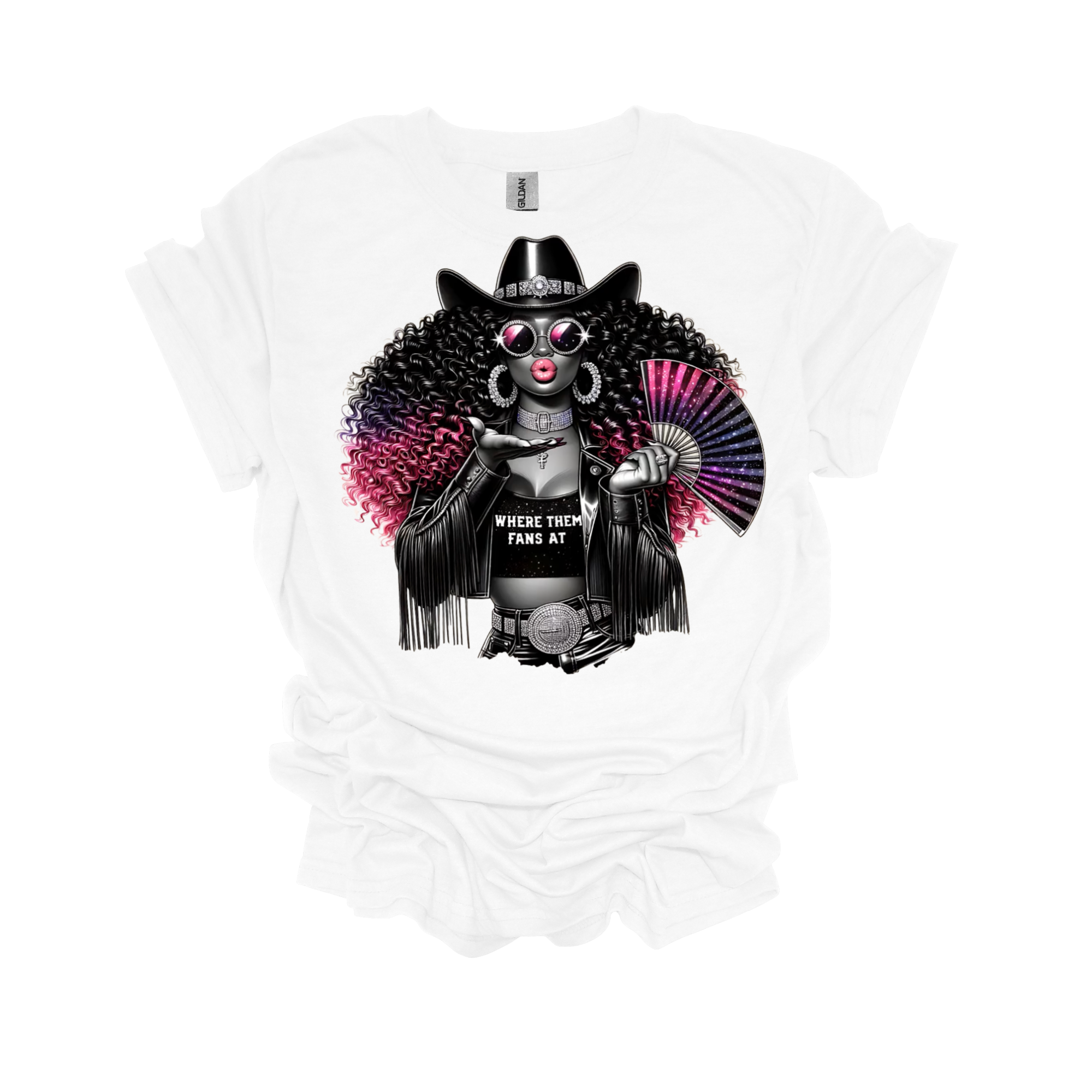 Where Them Fans At Cowgirl Short Sleeve T-Shirt - Legacy 4 Xavier