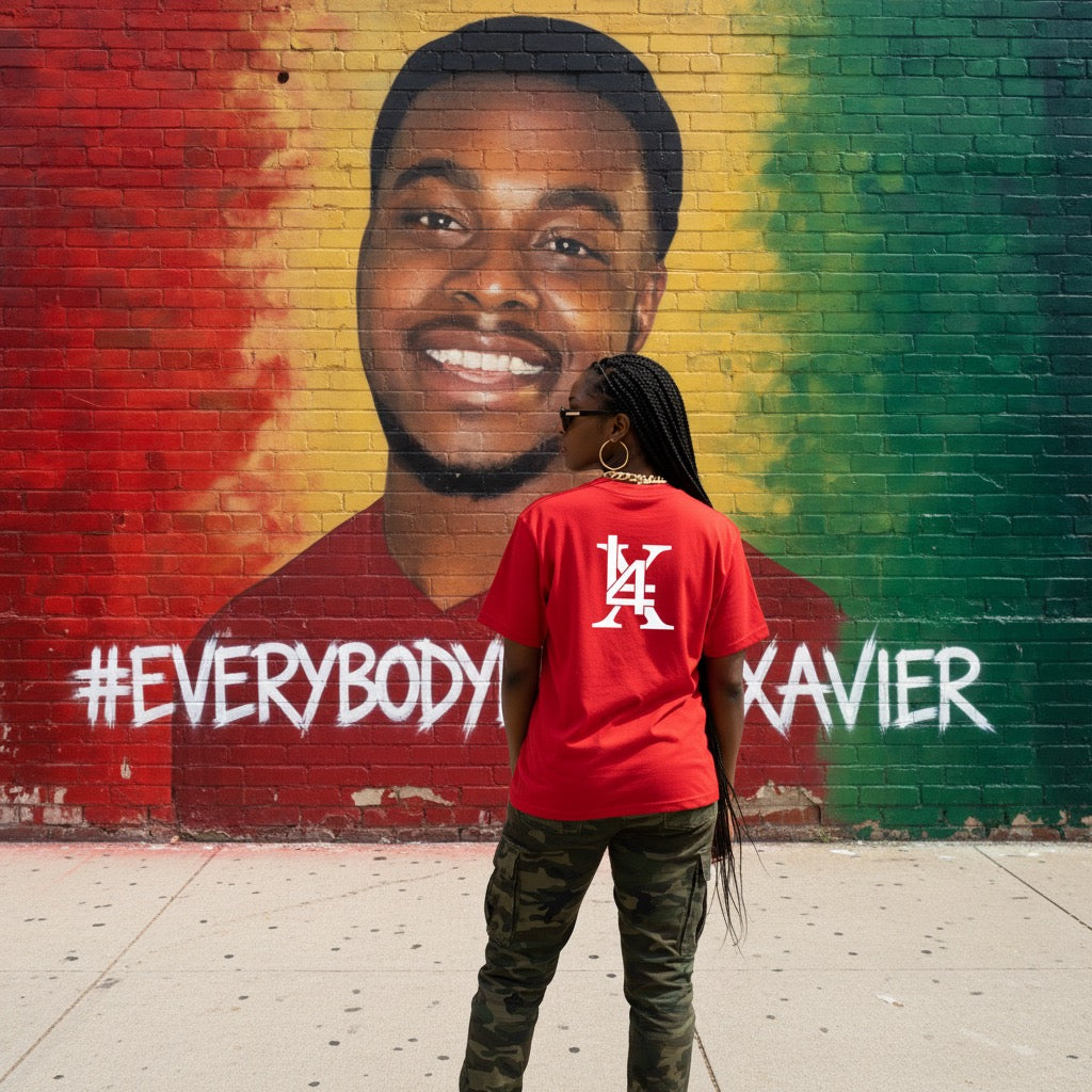 Red unisex Everybody Loved Xavier logo apparel by Legacy 4 Xavier