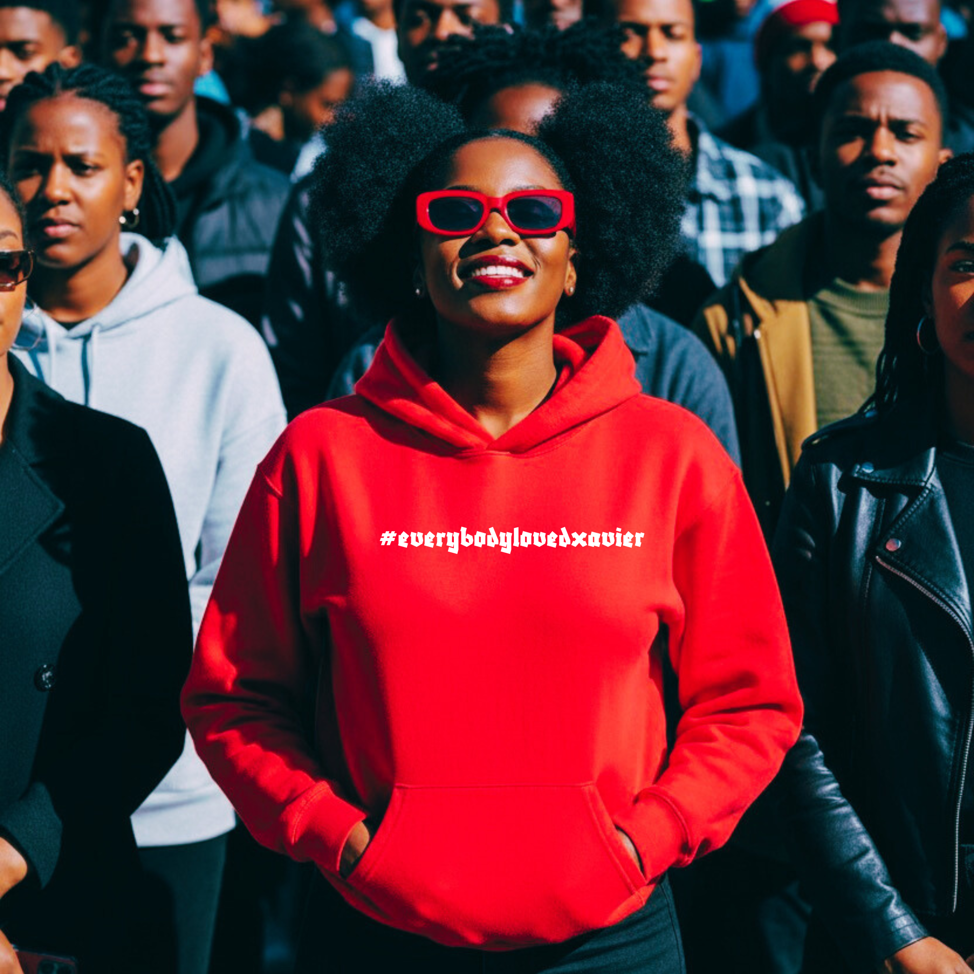 Red lifestyle apparel inspired by family legacy, connection, and community through Legacy 4 Xavier