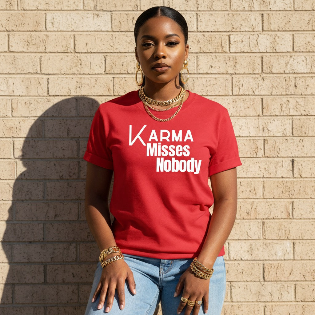 Red unisex shirt inspired by lived experience and generational wisdom